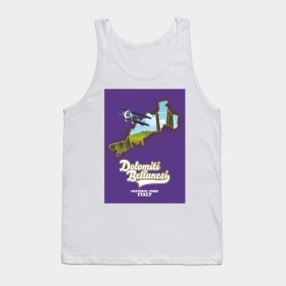 Dolomiti Bellunesi Italy National Park Map Tank Top